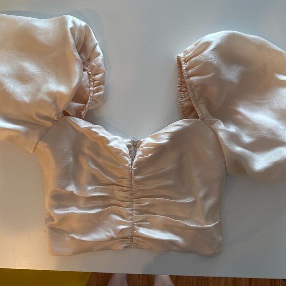 Amanda Uprichard Santucci Top 100% Silk Cerise Medium - Picture 3 of 7